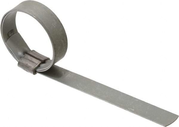 IDEAL TRIDON - 1-1/4" ID Galvanized Steel Preformed J-Type Clamp - 1/2" Wide, 0.03" Thick - Top Tool & Supply