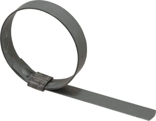 IDEAL TRIDON - 2-1/2" ID, Galvanized Steel Preformed J-Type Clamp - 5/8" Wide x 0.03" Thick - Top Tool & Supply