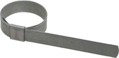 IDEAL TRIDON - 1-1/2" ID Galvanized Steel Preformed Center Punch Clamp - 5/8" Wide, 0.025" Thick - Top Tool & Supply