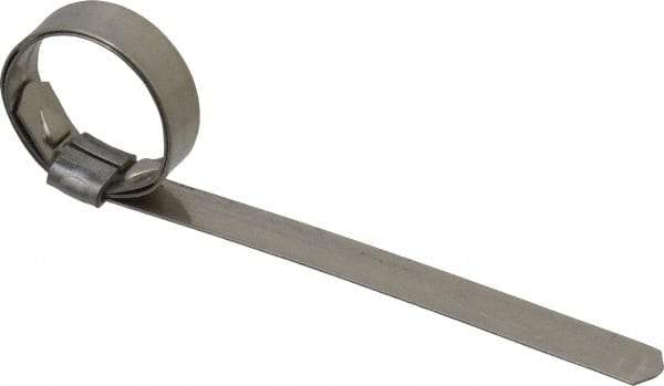 IDEAL TRIDON - 13/16" ID, Grade 201, Stainless Steel Preformed J-Type Clamp - 3/8" Wide x 0.025" Thick - Top Tool & Supply