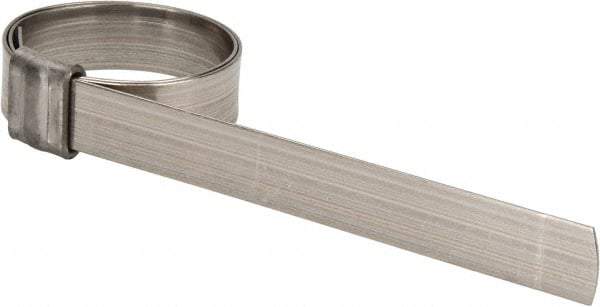 IDEAL TRIDON - 1-1/4" ID, Grade 201, Stainless Steel Preformed J-Type Clamp - 1/2" Wide x 0.03" Thick - Top Tool & Supply