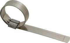 IDEAL TRIDON - 1-1/2" ID, Grade 201, Stainless Steel Preformed J-Type Clamp - 5/8" Wide x 0.03" Thick - Top Tool & Supply