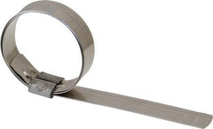 IDEAL TRIDON - 1-3/4" ID, Grade 201, Stainless Steel Preformed J-Type Clamp - 5/8" Wide x 0.03" Thick - Top Tool & Supply