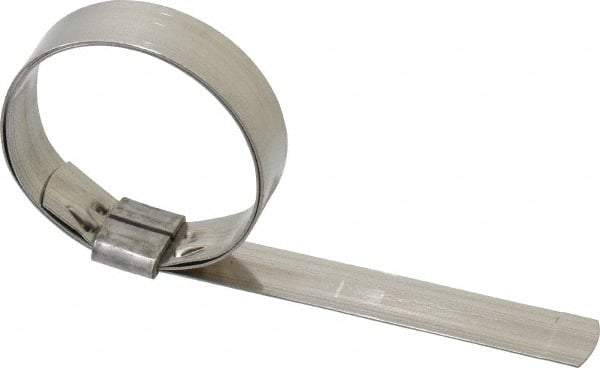 IDEAL TRIDON - 2" ID, Grade 201, Stainless Steel Preformed J-Type Clamp - 5/8" Wide x 0.03" Thick - Top Tool & Supply