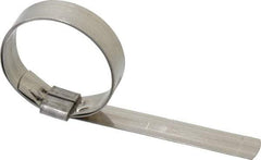 IDEAL TRIDON - 2" ID, Grade 201, Stainless Steel Preformed J-Type Clamp - 5/8" Wide x 0.03" Thick - Top Tool & Supply