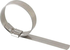 IDEAL TRIDON - 2-1/4" ID, Grade 201, Stainless Steel Preformed J-Type Clamp - 5/8" Wide x 0.03" Thick - Top Tool & Supply