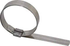 IDEAL TRIDON - 2-1/2" ID, Grade 201, Stainless Steel Preformed J-Type Clamp - 5/8" Wide x 0.03" Thick - Top Tool & Supply