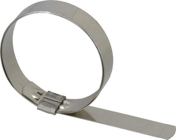 IDEAL TRIDON - 3" ID, Grade 201, Stainless Steel Preformed J-Type Clamp - 3/4" Wide x 0.03" Thick - Top Tool & Supply