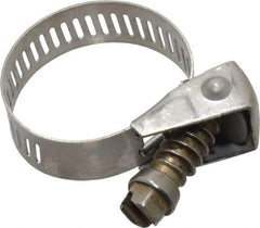 IDEAL TRIDON - SAE Size 12, 1/2 to 1-1/4" Diam, Stainless Steel Quick Release Worm Drive Clamp - 1/2" Wide, Material Grade 301, Series 550 - Top Tool & Supply