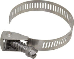 IDEAL TRIDON - SAE Size 20, 3/4 to 1-3/4" Diam, Stainless Steel Quick Release Worm Drive Clamp - 1/2" Wide, Material Grade 301, Series 550 - Top Tool & Supply