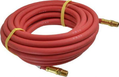 Continental ContiTech - 1/4" ID x 0.527" OD 25' Long Multipurpose Air Hose - MNPT x MNPT Ends, 250 Working psi, -40 to 190°F, 1/4" Fitting, Red - Top Tool & Supply