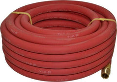 Continental ContiTech - 1/2" ID x 0.838" OD 50' Long Multipurpose Air Hose - MNPT x MNPT Ends, 250 Working psi, -40 to 190°F, 1/2" Fitting, Red - Top Tool & Supply