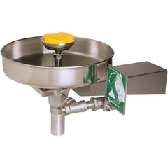 Haws - 15" Wide x 13" High, Wall Mount, Stainless Steel Bowl, Eye & Face Wash Station - 13" Inlet, 3.7 GPM Flow Rate - Top Tool & Supply