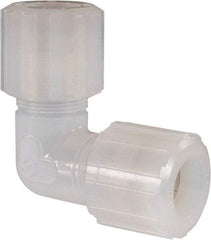 NewAge Industries - 3/4" Tube OD, PFA PTFE Plastic Compression Tube Union Elbow - 500°F Max - Top Tool & Supply