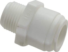 Value Collection - 1/2" Outside Diam, 3/8 NPT, Acetal Push-to-Connect Tube Male Connector - 150 Max psi - Top Tool & Supply