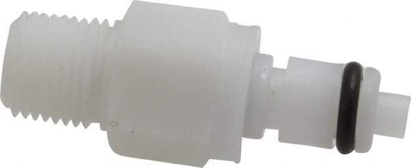 CPC Colder Products - 1/8" Nominal Flow, 1/8 NPT Thread, Male, Inline Threaded-Male Plug - 120 Max psi, -40 to 180°F, Acetal Coupling, Buna-N O-Ring - Top Tool & Supply