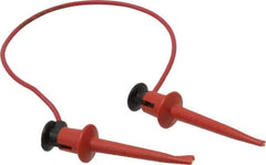 Pomona - Red Electrical Test Equipment Patch Cord - Use with Test Clips - Top Tool & Supply