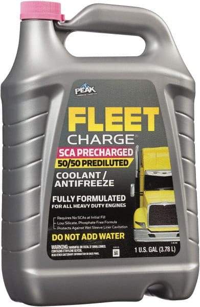 Peak - 1 Gal Heavy Duty Premixed Antifreeze & Coolant - Ethylene Glycol with SCA, Inhibitors, & De-Ionized Water Composition - Top Tool & Supply