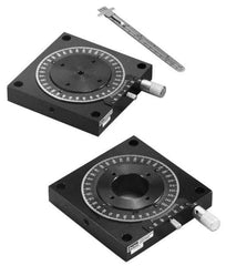 Parker - Rotary Positioning Stages Style: Worm Gear Low Profile Stage Thread Size: 10-32 - Top Tool & Supply