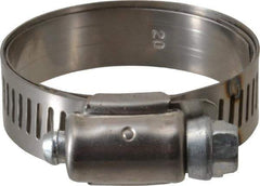 IDEAL TRIDON - SAE Size 20, 1 to 1-3/4" Diam, Stainless Steel Shielded Worm Drive Clamp - Material Grade 201, Series 613 - Top Tool & Supply