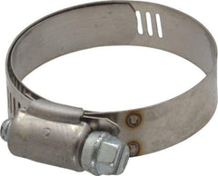 IDEAL TRIDON - SAE Size 24, 1-1/16 to 2" Diam, Stainless Steel Shielded Worm Drive Clamp - Material Grade 201, Series 613 - Top Tool & Supply