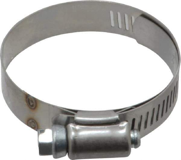 IDEAL TRIDON - SAE Size 28, 1-5/16 to 2-1/4" Diam, Stainless Steel Shielded Worm Drive Clamp - Material Grade 201, Series 613 - Top Tool & Supply