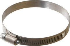 IDEAL TRIDON - SAE Size 56, 3-1/16 to 4" Diam, Stainless Steel Shielded Worm Drive Clamp - Material Grade 201, Series 613 - Top Tool & Supply