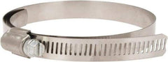 IDEAL TRIDON - SAE Size 64, 3-9/16 to 4-1/2" Diam, Stainless Steel Shielded Worm Drive Clamp - Material Grade 201, Series 613 - Top Tool & Supply