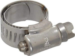 IDEAL TRIDON - SAE Size 6, 1/2 to 7/8" Diam, Stainless Steel Shielded Worm Drive Clamp - Material Grade 301, Series 615 - Top Tool & Supply