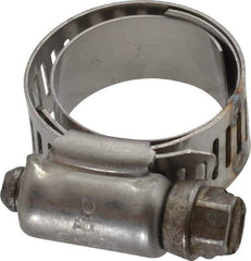 IDEAL TRIDON - SAE Size 10, 11/16 to 1-1/16" Diam, Stainless Steel Shielded Worm Drive Clamp - Material Grade 301, Series 615 - Top Tool & Supply