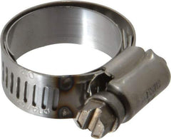 IDEAL TRIDON - SAE Size 12, 11/16 to 1-1/4" Diam, Stainless Steel Shielded Worm Drive Clamp - Material Grade 301, Series 615 - Top Tool & Supply