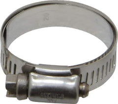 IDEAL TRIDON - SAE Size 20, 1 to 1-3/4" Diam, Stainless Steel Shielded Worm Drive Clamp - Material Grade 301, Series 615 - Top Tool & Supply