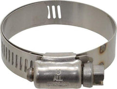 IDEAL TRIDON - SAE Size 24, 1-1/16 to 2" Diam, Stainless Steel Shielded Worm Drive Clamp - Material Grade 301, Series 615 - Top Tool & Supply