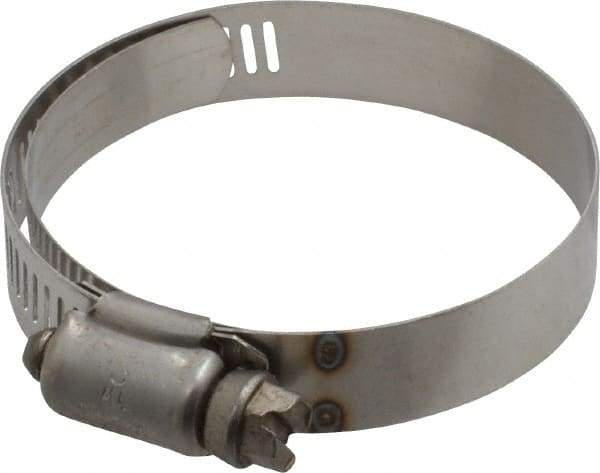 IDEAL TRIDON - SAE Size 32, 1-9/16 to 2-1/2" Diam, Stainless Steel Shielded Worm Drive Clamp - Material Grade 301, Series 615 - Top Tool & Supply