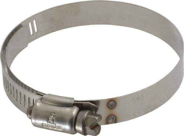 IDEAL TRIDON - SAE Size 40, 2-1/16 to 3" Diam, Stainless Steel Shielded Worm Drive Clamp - Material Grade 301, Series 615 - Top Tool & Supply