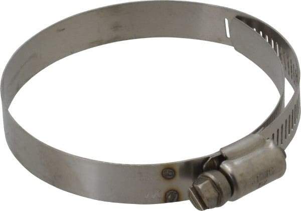 IDEAL TRIDON - SAE Size 44, 2-5/16 to 3-1/4" Diam, Stainless Steel Shielded Worm Drive Clamp - Material Grade 301, Series 615 - Top Tool & Supply