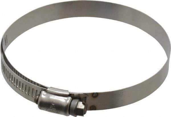 IDEAL TRIDON - SAE Size 56, 3-1/16 to 4" Diam, Stainless Steel Shielded Worm Drive Clamp - Material Grade 301, Series 615 - Top Tool & Supply