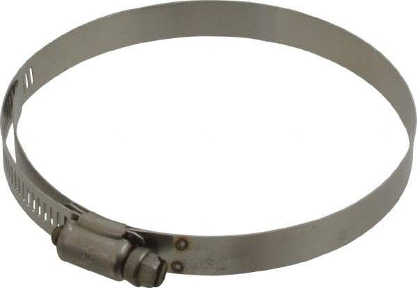 IDEAL TRIDON - SAE Size 60, 3-9/16 to 4-1/4" Diam, Stainless Steel Shielded Worm Drive Clamp - Material Grade 301, Series 615 - Top Tool & Supply