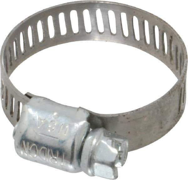 IDEAL TRIDON - SAE Size 8, 7/16 to 1" Diam, Carbon Steel Miniature Worm Drive Clamp - 5/16" Wide, Series 300 - Top Tool & Supply