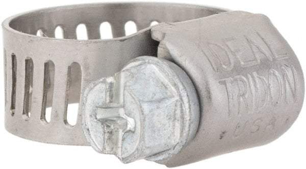 IDEAL TRIDON - SAE Size 4, 5/16 to 5/8" Diam, Stainless Steel Miniature Worm Drive Clamp - 5/16" Wide, Material Grade 301, Series 325 - Top Tool & Supply