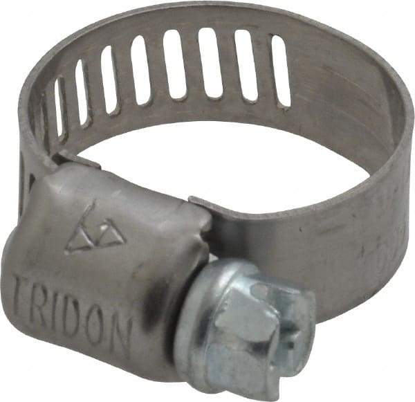 IDEAL TRIDON - SAE Size 5, 5/16 to 11/16" Diam, Stainless Steel Miniature Worm Drive Clamp - 5/16" Wide, Material Grade 301, Series 325 - Top Tool & Supply