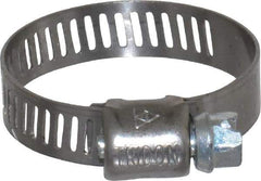 IDEAL TRIDON - SAE Size 12, 9/16 to 1-1/4" Diam, Stainless Steel Miniature Worm Drive Clamp - 5/16" Wide, Material Grade 301, Series 325 - Top Tool & Supply