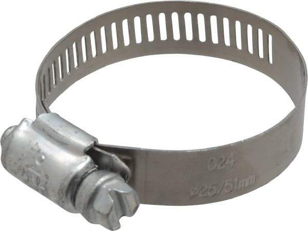 IDEAL TRIDON - SAE Size 24, 1-1/16 to 2" Diam, Carbon Steel Worm Drive Clamp - 1/2" Wide, Series 600 - Top Tool & Supply