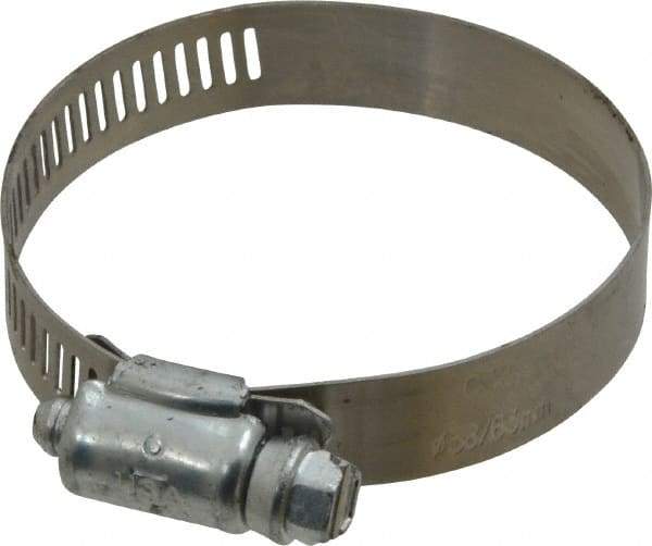 IDEAL TRIDON - SAE Size 32, 1-9/16 to 2-1/2" Diam, Carbon Steel Worm Drive Clamp - 1/2" Wide, Series 600 - Top Tool & Supply