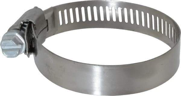 IDEAL TRIDON - SAE Size 28, 1-5/16 to 2-1/4" Diam, Stainless Steel Worm Drive Clamp - 1/2" Wide, Material Grade 201, Series 611 - Top Tool & Supply