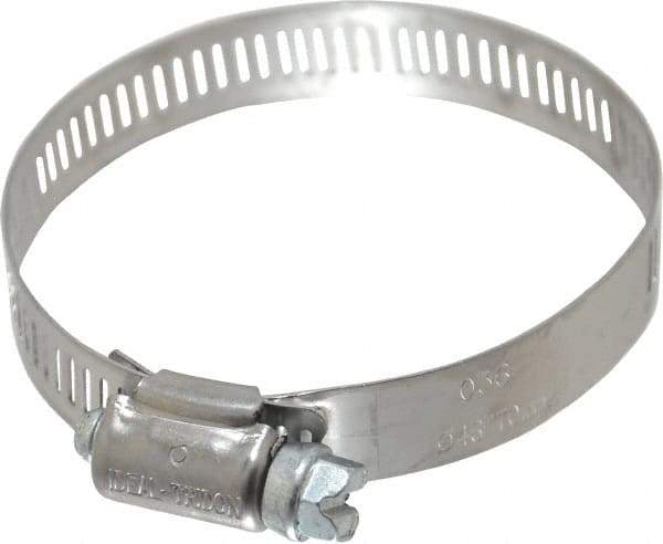 IDEAL TRIDON - SAE Size 36, 1-13/16 to 2-3/4" Diam, Stainless Steel Worm Drive Clamp - 1/2" Wide, Material Grade 201, Series 611 - Top Tool & Supply