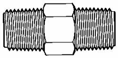 Made in USA - 3/8 NPT Nylon Threaded Tube Fitting - Natural - Top Tool & Supply