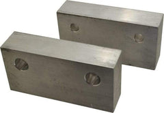 Gibraltar - 6" Wide x 3" High x 1-1/2" Thick, Flat/No Step Vise Jaw - Soft, Aluminum, Fixed Jaw, Compatible with 6" Vises - Top Tool & Supply