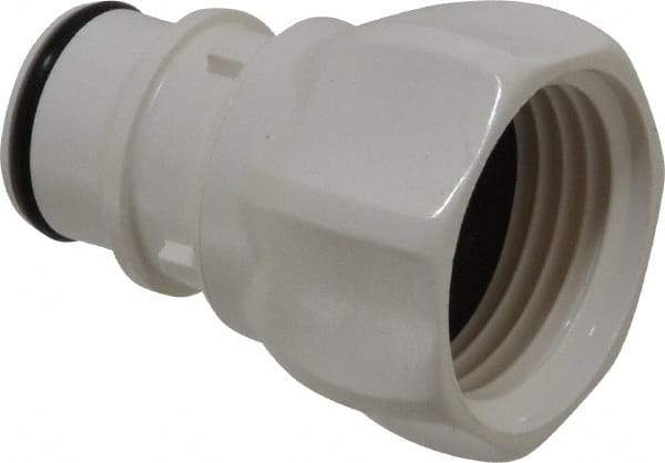 CPC Colder Products - 3/8" Nominal Flow, 3/4 NHR Thread, Female, Inline Threaded-Male Plug - 125 Max psi, -40 to 280°F, Polysulfone Coupling, EPDM O-Ring - Top Tool & Supply