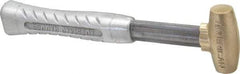 American Hammer - 1 Lb Head 1" Face Brass Head Hammer - 11-1/2" OAL, Aluminum Handle - Top Tool & Supply